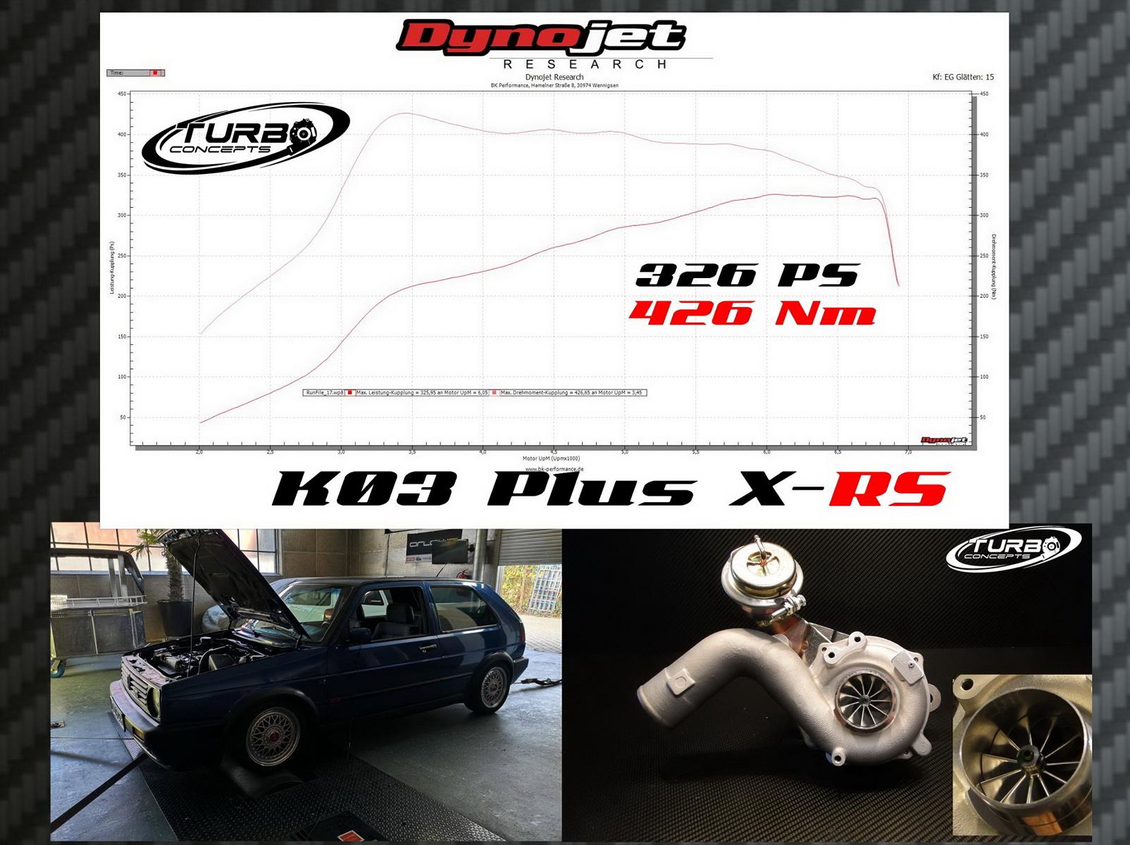 K03 Plus X - RS Upgrade Turbo für 1.8T quer A3 Golf 4 Bora Leon Oktavia TT