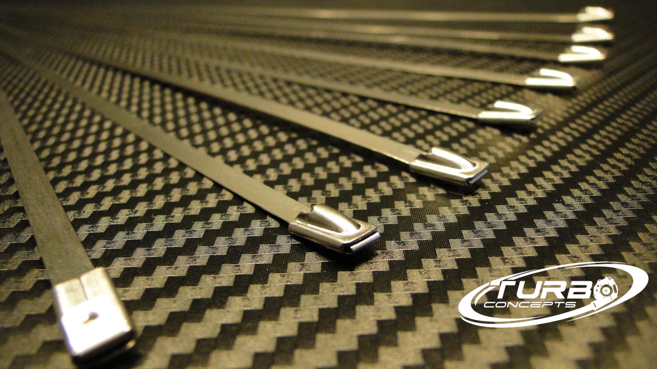 Edelstahl Kabelbinder für Hitzeschutzband 5 x 350 mm