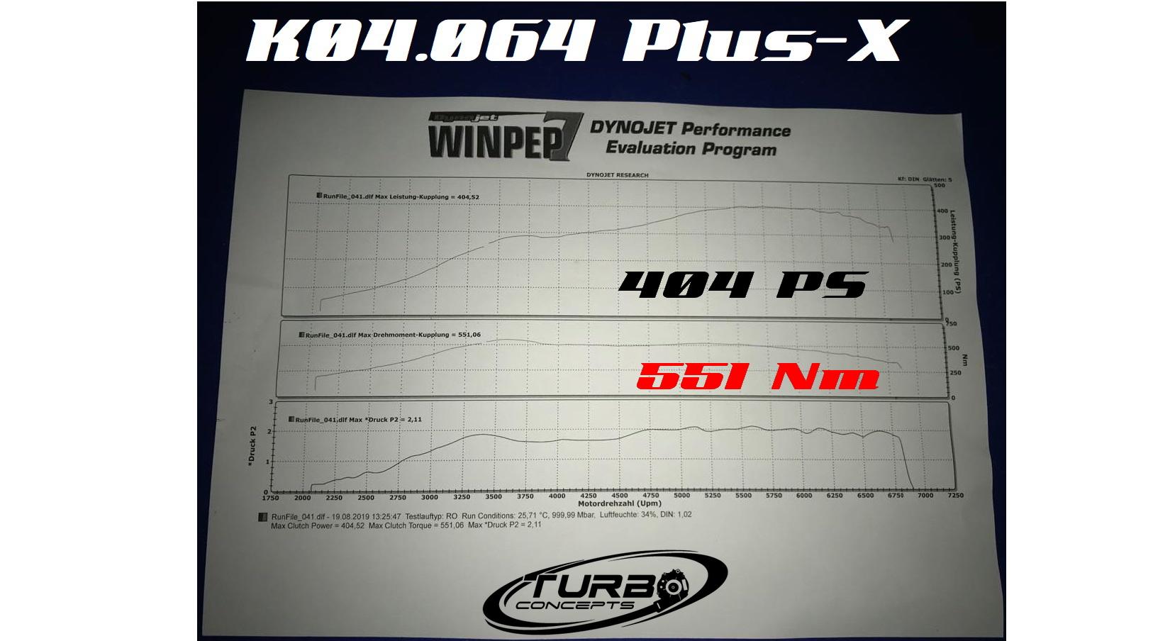 K04.064 & 064 Plus X Upgrade Turbo mit 400PS für 2.0TFSi  quer S3 / TTs / Leon Cupra R / Golf 5 - 6